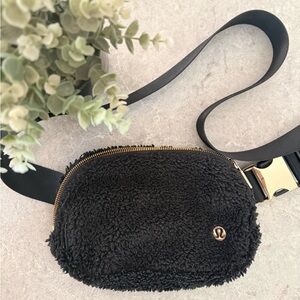 lululemon Black Fleece Crossbody Bag